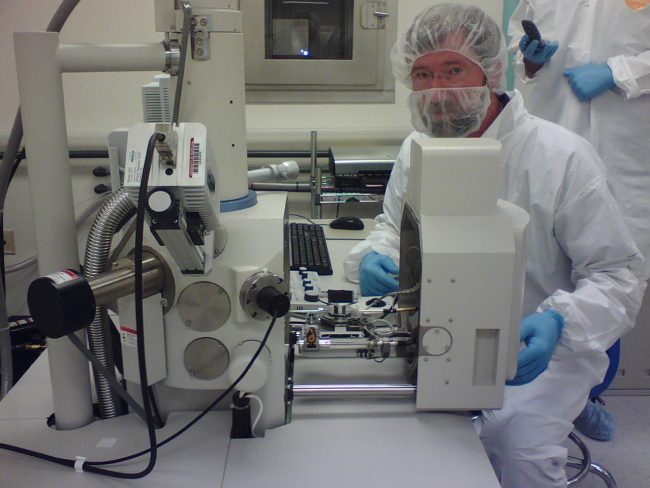 In the clean room at the Unversity of Maryland.