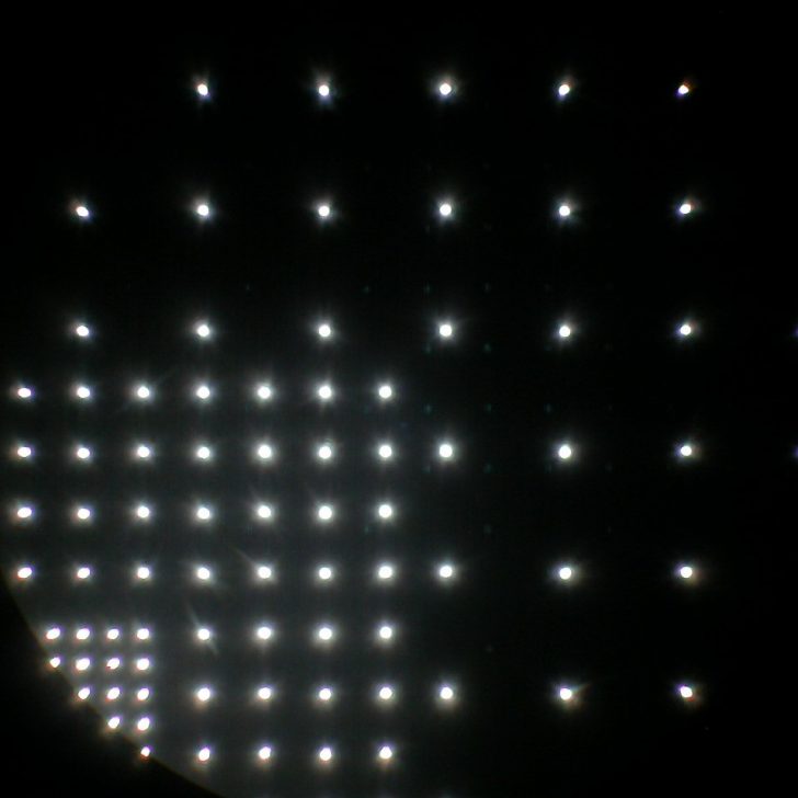 Hole array in stainless steel using an infrared laser