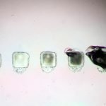 Laser drilled Fused Silica with square features