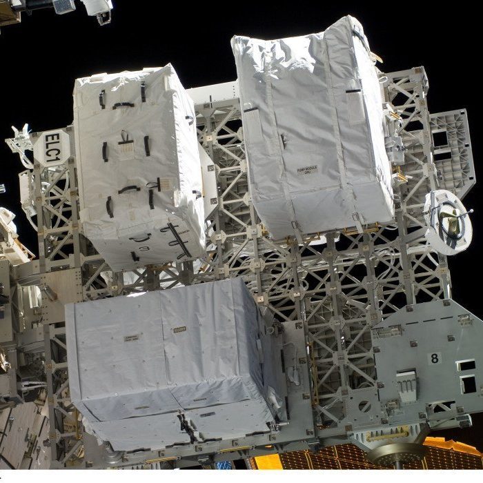 The Express Logitics Carrier, installed on the International Space Station. In space. Cool.