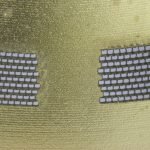 Each one of the four windows was made up of over 4,000 individual laser drilled holes with a diameter of 0.0004 inches each or 10.160 µm.